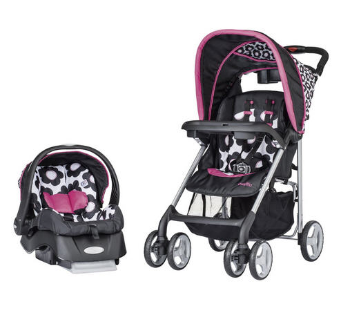 girl carseat and stroller